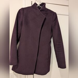 Reiss Berry Wrapover/Funnel Neck Coat